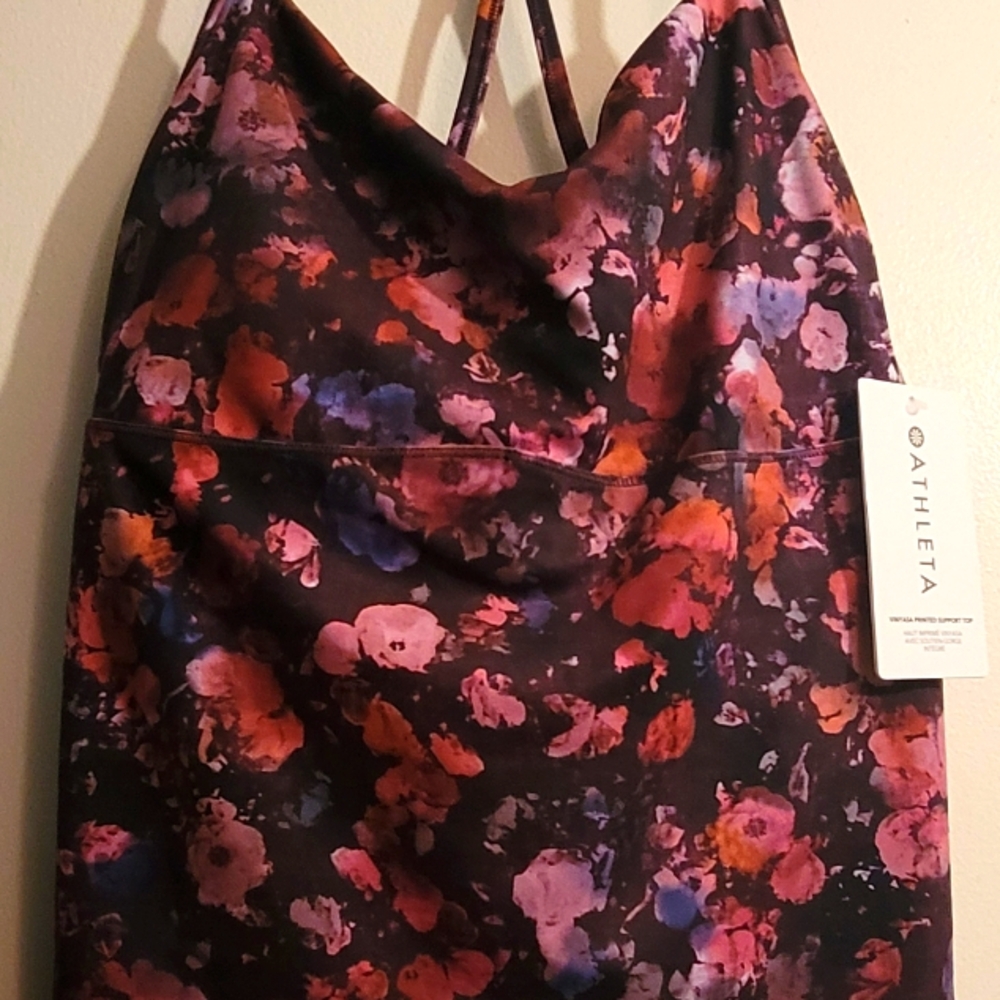 ATHLETA Vinyasa printed Support/Exercise top XL